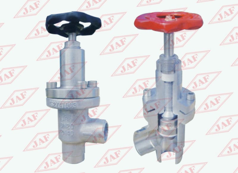 對(duì)焊直角截止閥J64F（B）-25(40）、對(duì)焊直角節(jié)流閥L61F(B)-25(40）